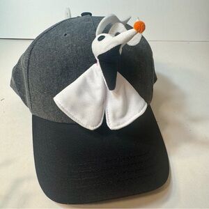 Black and Gray Cap with Ghost Decoration